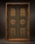 Late 20th Century Pair of Moroccan Polychrome Painted and Gilt Calligraphic Doors For Sale - Image 5 of 6