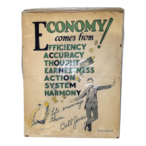 Original 1927 Large Bill Jones Motivational Poster