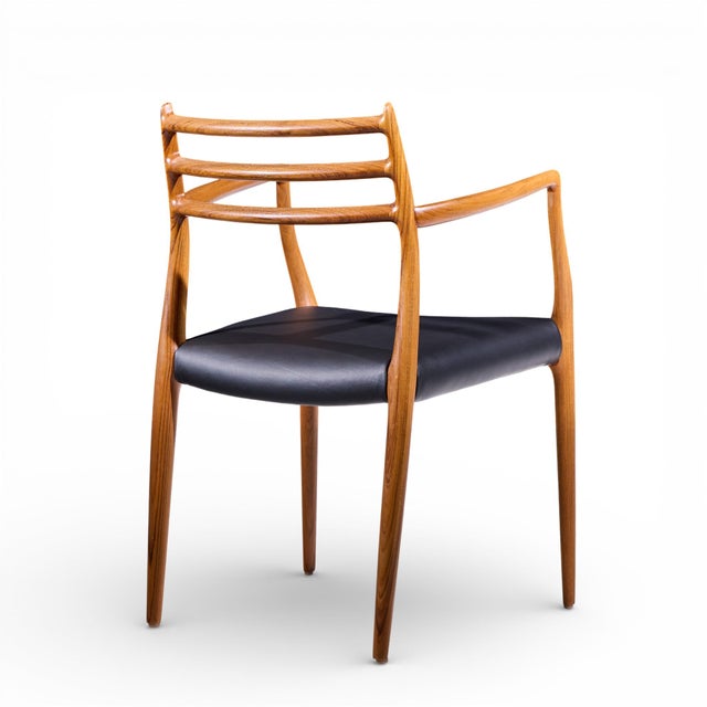 Niels Moller Model 62 Mid Century Danish Teak Captains Chairs - Pair For Sale - Image 10 of 13