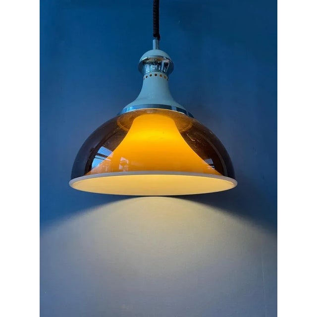 Vintage Space Age Pendant Lamp from Stilux Milano For Sale - Image 3 of 11
