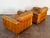 Brown Vintage 1970's Italian Cognac Leather Lounge Chairs For Sale - Image 8 of 16
