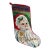 Vintage 1990s Santa Hand Knot Needlepoint Stocking For Sale