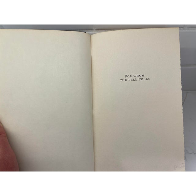 Blue Set of 2 Blue Fabric Vintage Books by Ernest Hemingway for Reading or Decor For Sale - Image 8 of 8