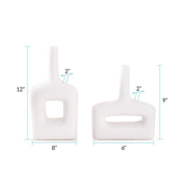 Aase Ceramic Vase- Set of 2 For Sale - Image 11 of 11