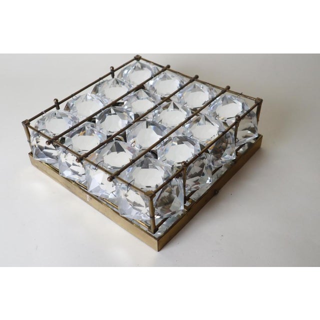 Diamond Scone in Lead Crystal and Brass from Palwa, 1950s For Sale - Image 6 of 18