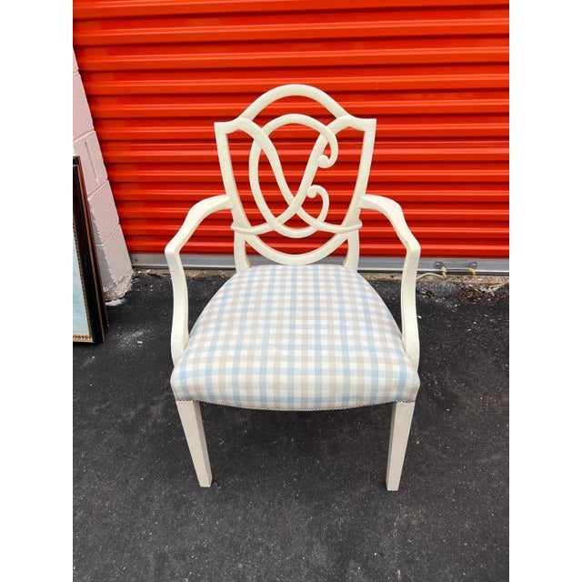 Set of 6 Vintage Custom Upholstered Dining Chairs For Sale In Philadelphia - Image 6 of 9