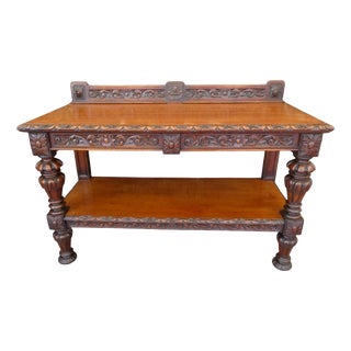 Antique Victorian Country Oak Buffet fromEdwards & Roberts, 1860 For Sale