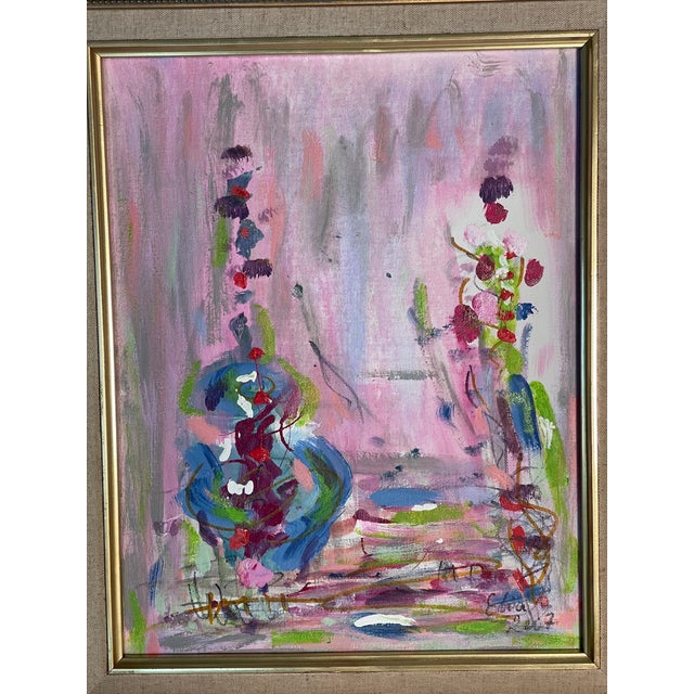 Abstract Abstract Painting on Canvas by Elia Pink Malca’s For Sale - Image 3 of 7