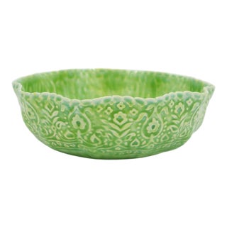 Early 21st Century Kosoy + Bouchard Signed, Dated Light Green Textured Large Bowl For Sale