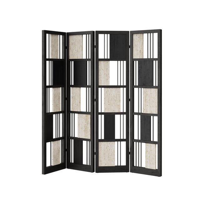 Wordsworth Folding Screen from Wood Tailors Club, in New conditions. Designed from 2000 Signed by Maker