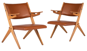 Set of Danish Architectural Armchairs by Arne Hovmand Olsen, 1970s