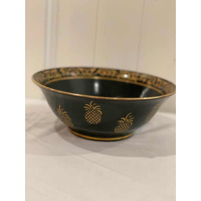Traditional Late 20th Century Pineapple Bowl Andrea by Sadek Large For Sale - Image 3 of 11