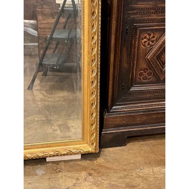 19th Century French Louis XVI Giltwood Mirror For Sale - Image 5 of 9
