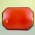 Georges Briard Tole De Lys Large Red Serving Tray, Enameled Metal, Mid-Century For Sale - Image 11 of 12