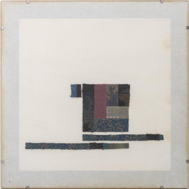 Two Giorgio Saporiti for Missoni Framed Textiles, 1985, mounted on paper on wood panel, both marked "Giorgio Saporitit /...