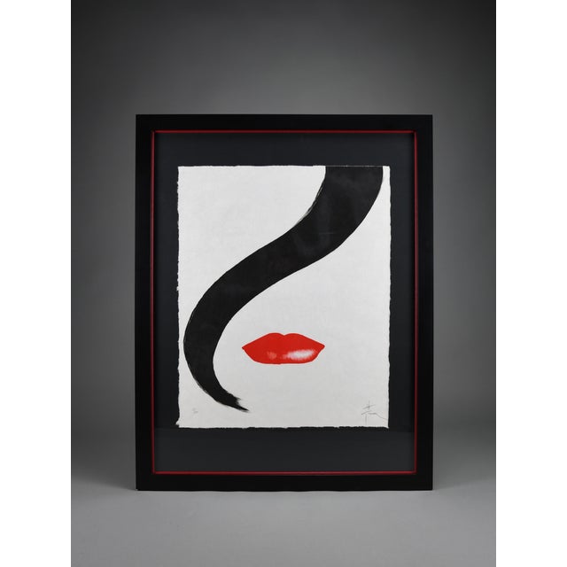 René Gruau, Rouge Basier, 1990, Acrylic on Paper For Sale - Image 3 of 11