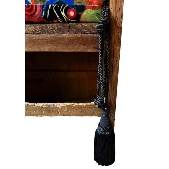 Traditional 20th C. Latin American Confessional Chair in House of Hackney Velvet For Sale - Image 3 of 14