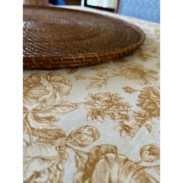 Large Round Woven Rattan Tray For Sale - Image 9 of 10
