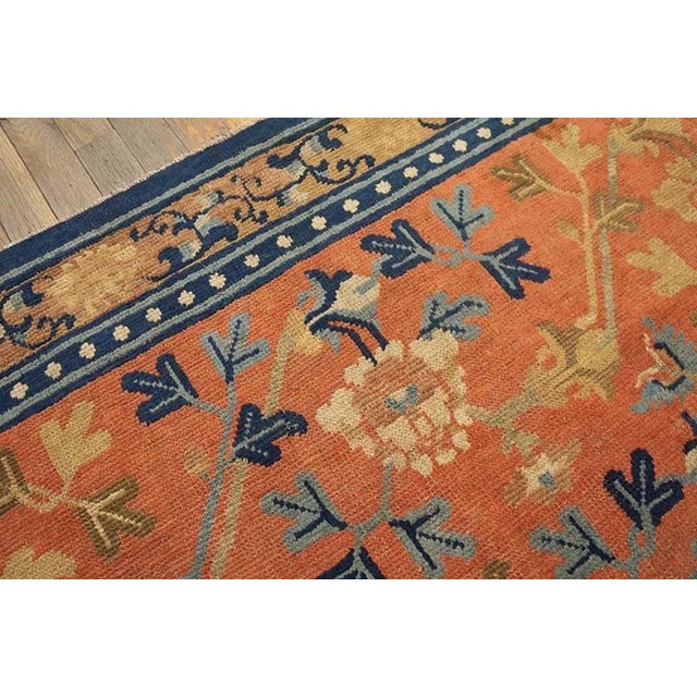 Early 19th Century W. Ningxia Carpet ( 5'8'' x 6'10'' - 173 x 208 ) For Sale In New York - Image 6 of 9