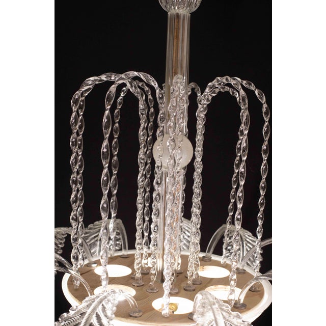 Art Decò Barovier & Toso Chandelier, Murano Glass, 1950s For Sale - Image 10 of 12