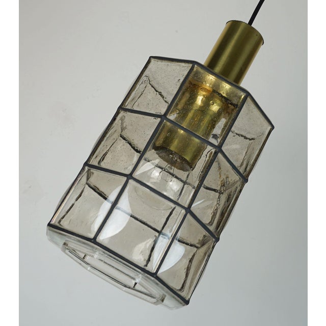 Vintage Hanging Lamp in Glass from Glashütte Limburg For Sale - Image 4 of 16