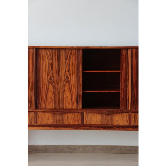 Wood Scandinavian Rosewood Highboard Design by E.W. Bach, 1960s For Sale - Image 7 of 18