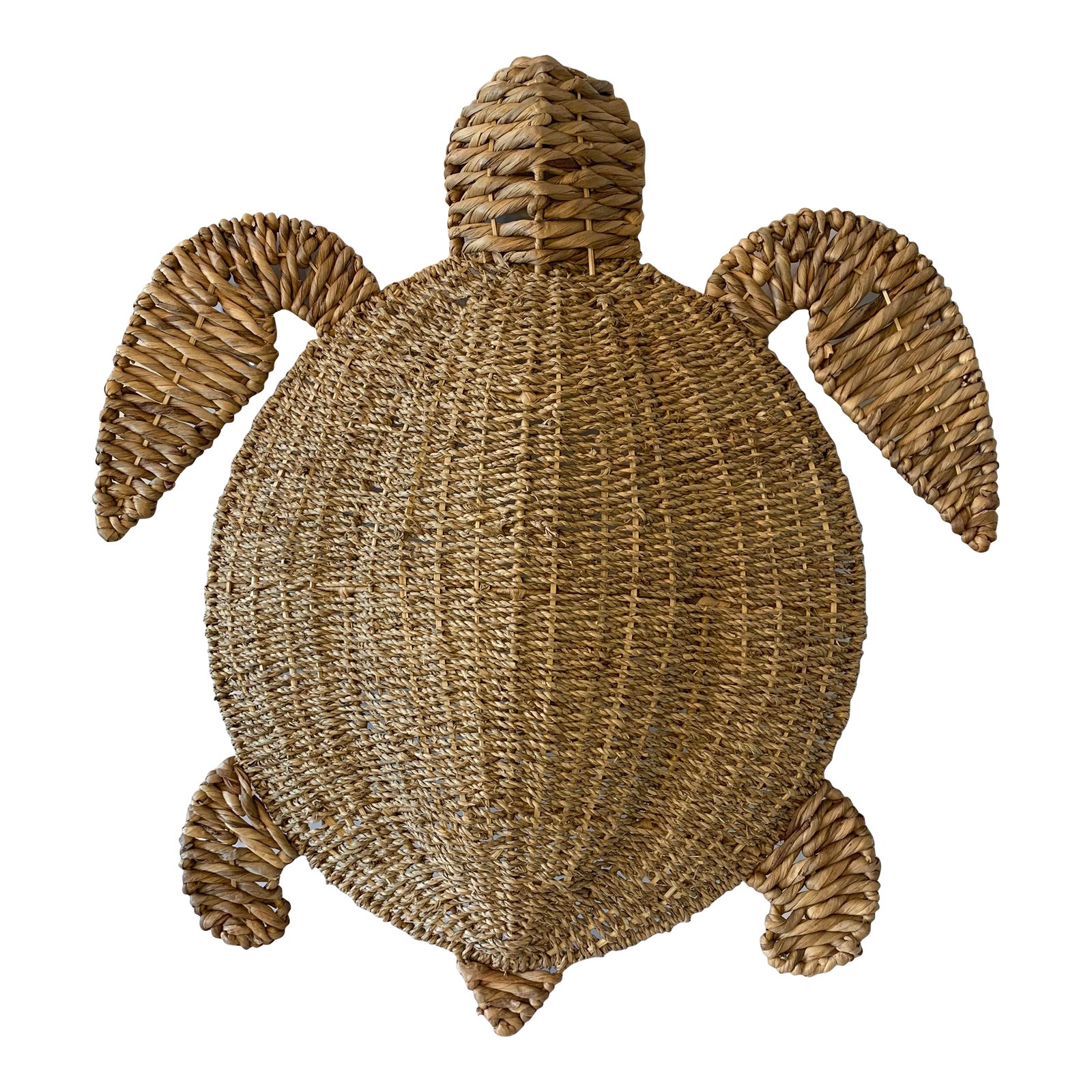 Large Wicker Rattan Sea Turtle Wall Hanging Chairish