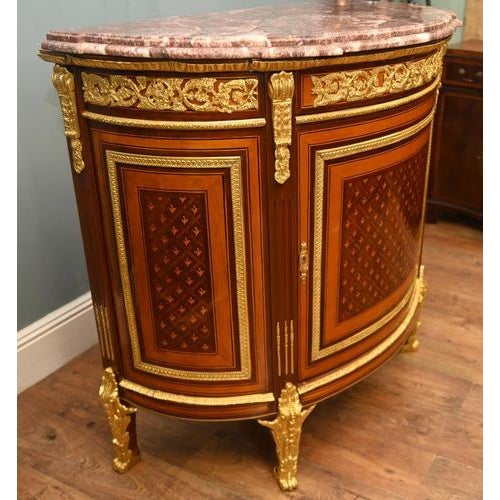 French Empire Demi-Lune Commodes, Set of 2 For Sale - Image 10 of 12