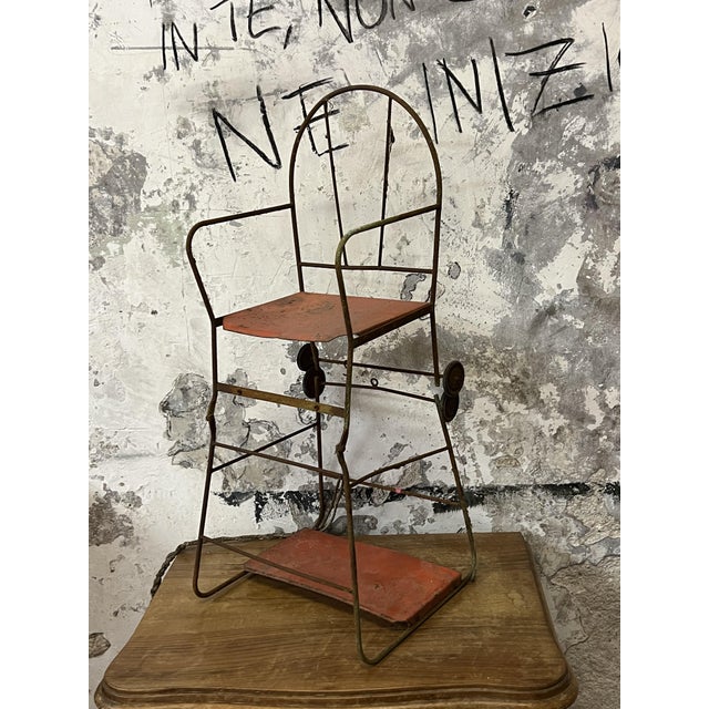 Antique Industrial Children's High Chair, 1920s For Sale - Image 4 of 7