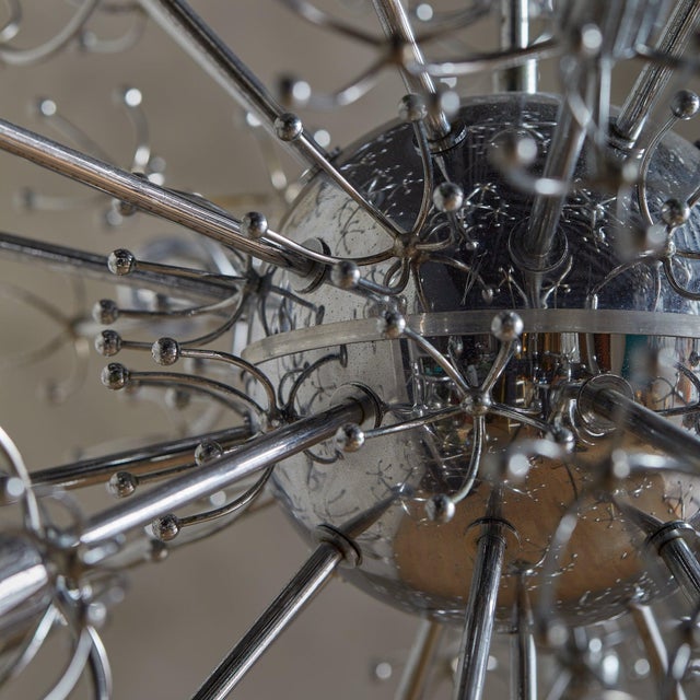 Metal 1960s Mid-Century Modern ‘Dandelion’ Chrome Sputnik Chandelier by Gaetano Sciolari For Sale - Image 7 of 8