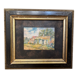 Antique 19th Century Lillian Gertrude Rockwood Watercolor Painting "Sconset"