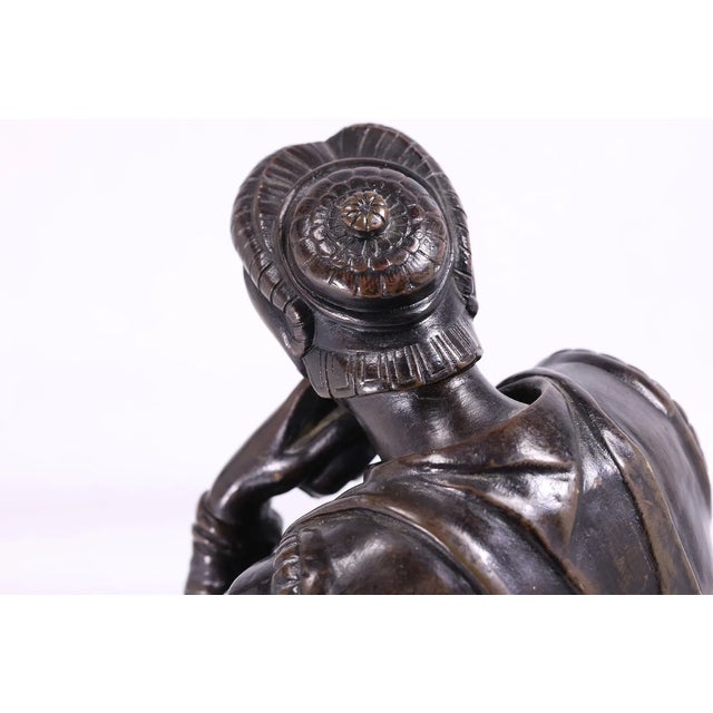 19th-Century Bronze Sculpture of Lorenzo De’ Medici After Michelangelo – Signed “R. Lion Sauvage” For Sale - Image 15 of 18