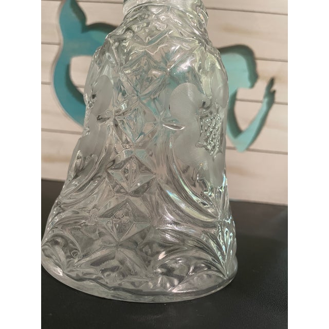 Mid-Century Modern Vintage Crystal Liquor Decanter, Rare Bell Shaped Decanter, Cut Glass, Mid-Century Mordern For Sale - Image 3 of 9