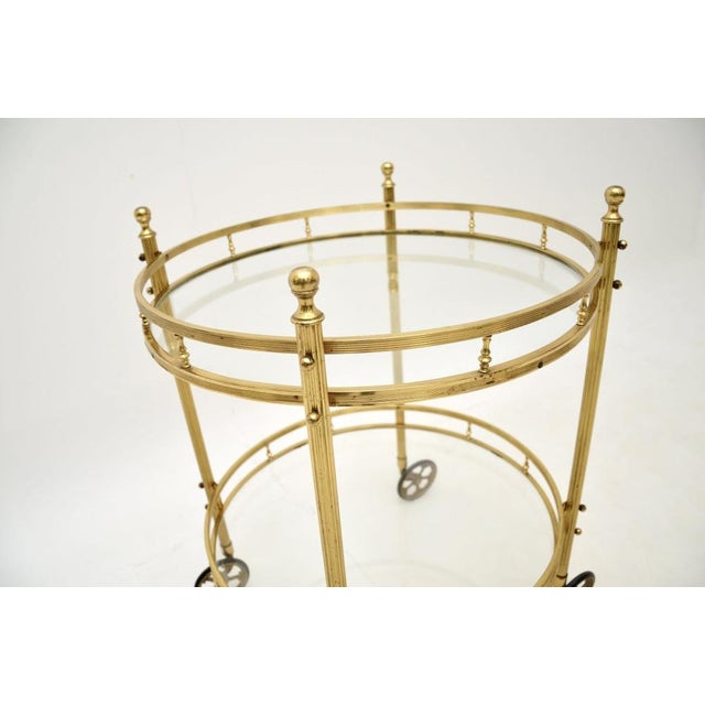 1970s Vintage French Brass Drinks Trolley, 1970s For Sale - Image 5 of 8