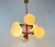 A midcentury chandelier by Kaiser made in Germany in the 1960s. It is fascinating with its Space Age design and six opaque...