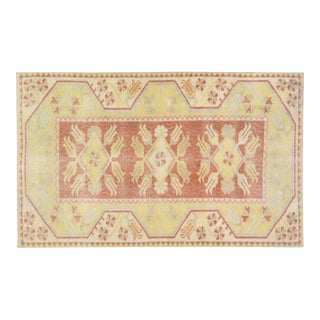 Vintage Turkish Anatolian Hand Knotted Wool Rug, 2'8x4'3 For Sale
