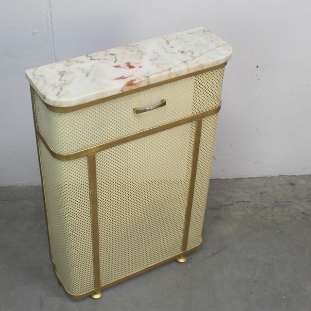 Metal Cream Radiator Cover, 1960s For Sale - Image 7 of 7