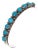 6.5" 40's-50's Zuni carved turquoise row cuff bracelet For Sale