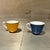 Contemporary Vintage Richard Ginori Sapphire Blue Porcelain Teacup Set of 2 For Sale - Image 3 of 9