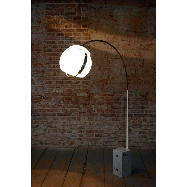Mid-Century Floor Lamp in Chrome and Marble from Guzzini, Italy, 1960s For Sale - Image 12 of 13