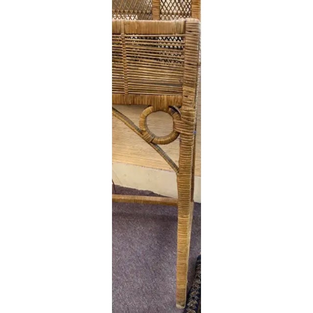 Mid Century Wicker and Rattan Desk - Vanity For Sale - Image 4 of 6