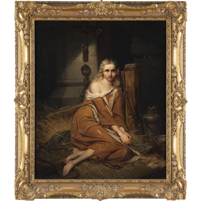 Jean Jacques Bekkers, Christian Captive, 1851, Oil on Canvas For Sale - Image 3 of 3