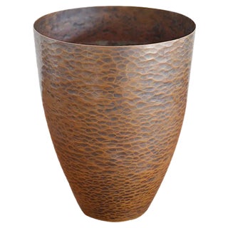 Bauhaus Copper Vase by Albert Gustav Bunge, 1930s For Sale