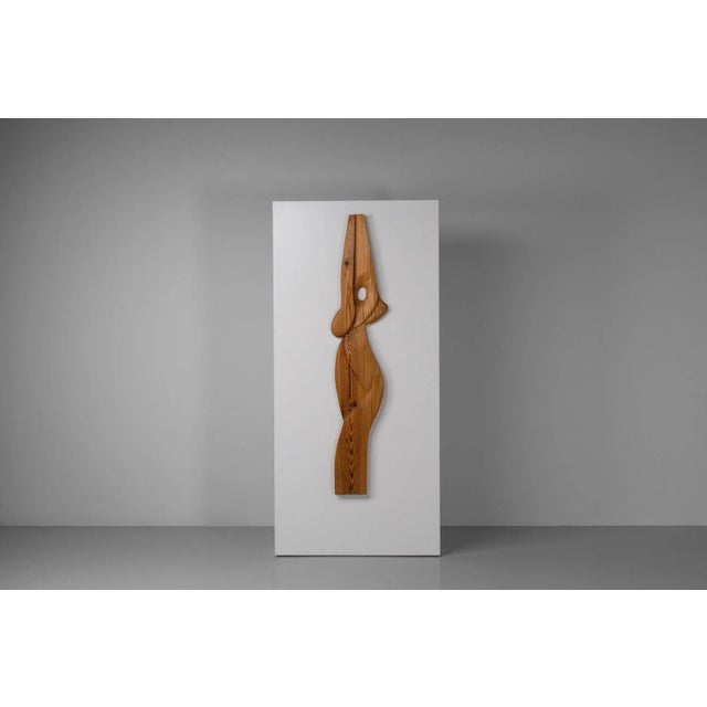 Brown Modern French Wall Sculpture, 1973 For Sale - Image 8 of 13
