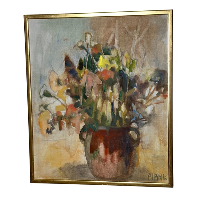 Pia H.K. Campbell, Flowers Study, 1982, Oil on Canvas, Framed For Sale