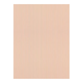 Sample - The House of Scalamandré Wilson Stripe Wallpaper, Peach For Sale