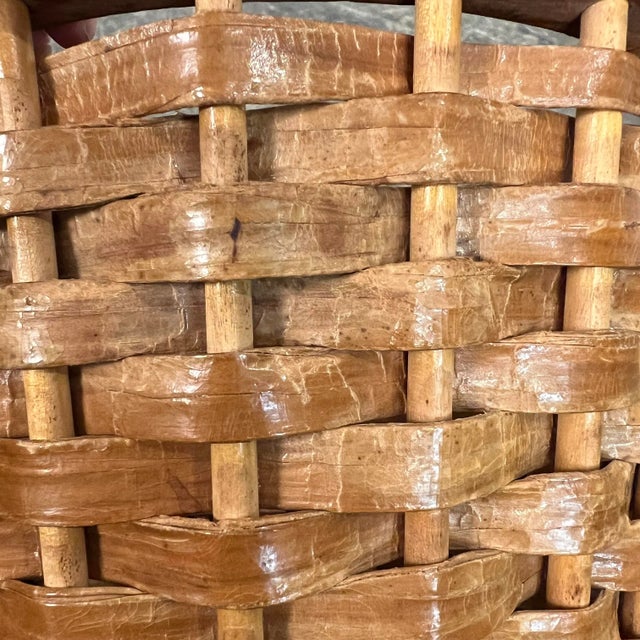 Rude Osolnik Danish American Modern Woven Wastebasket For Sale - Image 9 of 12