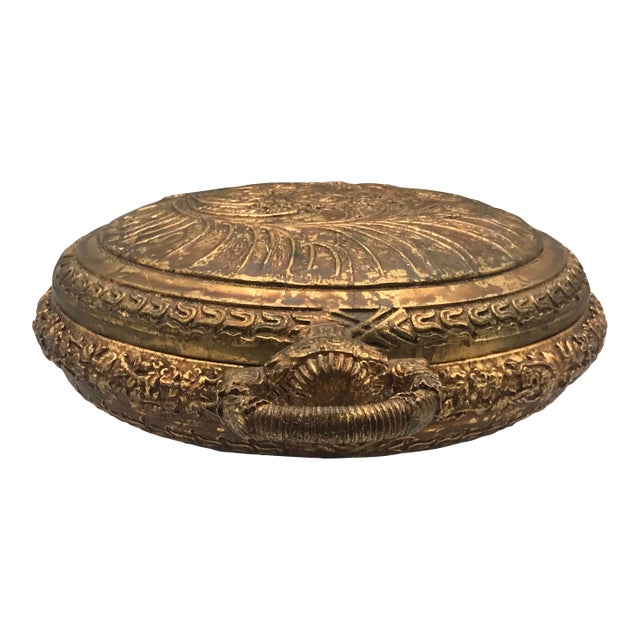 Hilda Flack Designs Vintage Pocket Watch Style Decorative Box For Sale