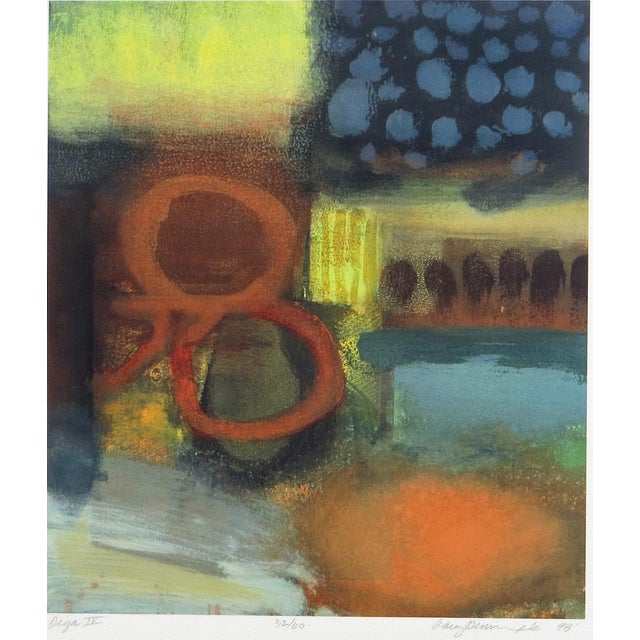 Signed & Numbered Abstract Print by Gary Denmark C. 1998 For Sale