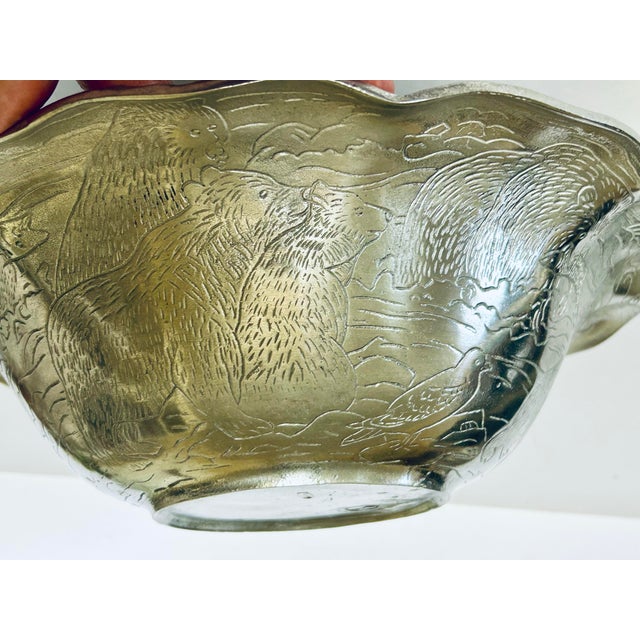 Metal Arthur Court Bears Bowl For Sale - Image 7 of 10